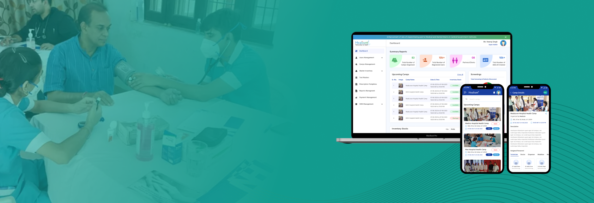 Healium Camps Platform